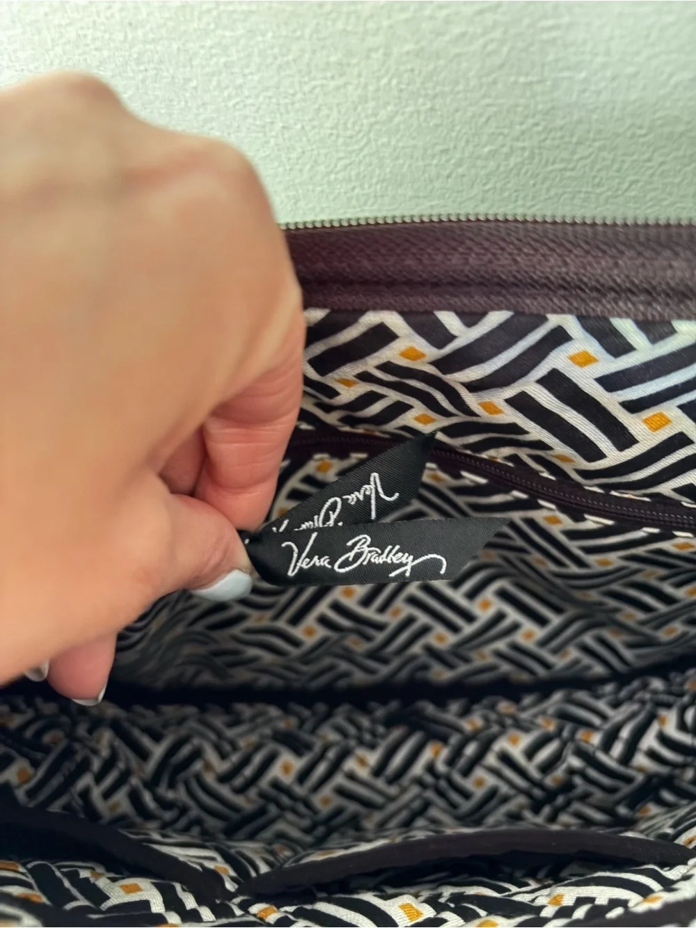 Vera Bradley Black Quilted Crossbody Bag - Picture 6 of 6